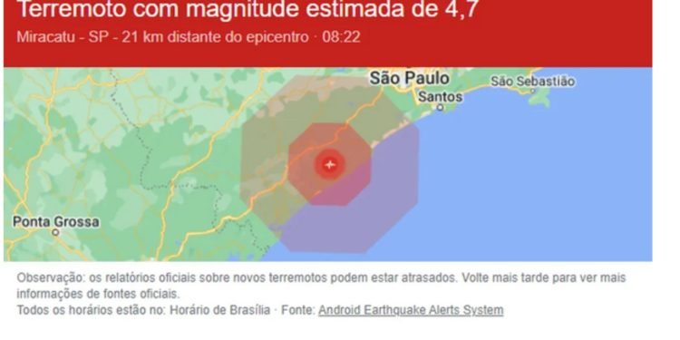 Terremoto é registrado em SP e surpreende moradores