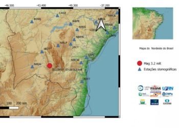 Tremor de terra é registrado na madrugada desta quinta-feira (21) em Tanque Novo